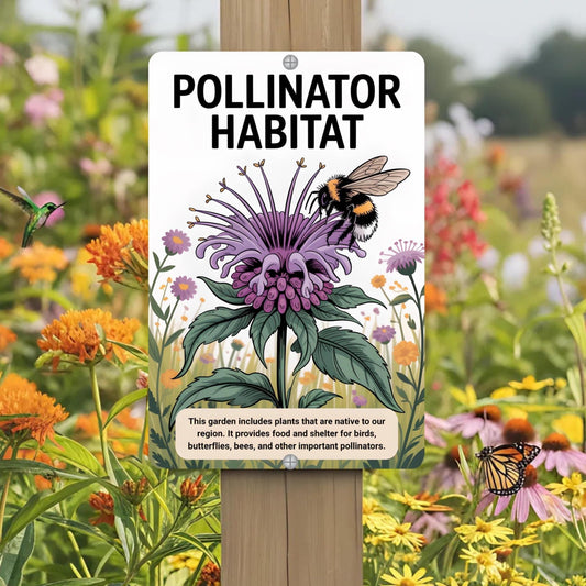 Pollinator Habitat Metal Sign
