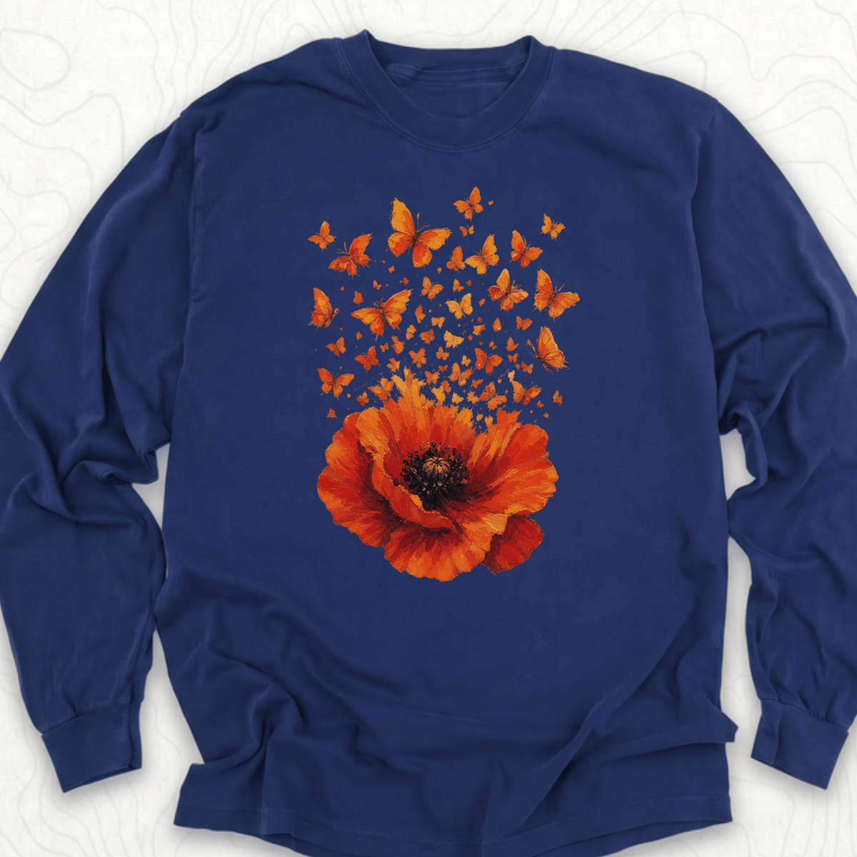 Poppy Butterflies LS T-shirt