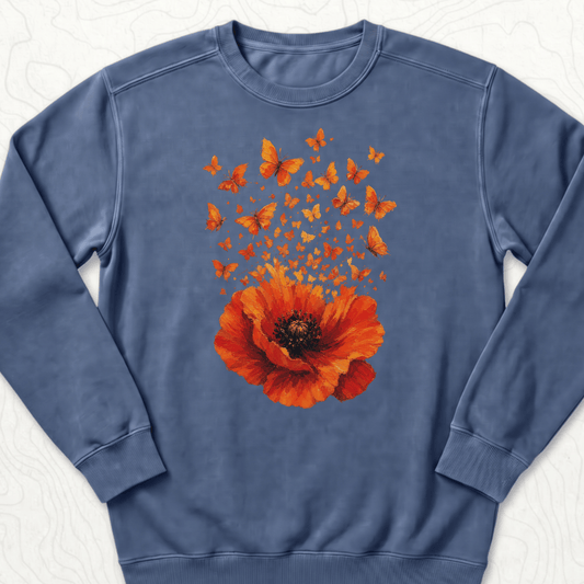 Poppy Butterflies Sweatshirt