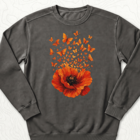 Poppy Butterflies Sweatshirt