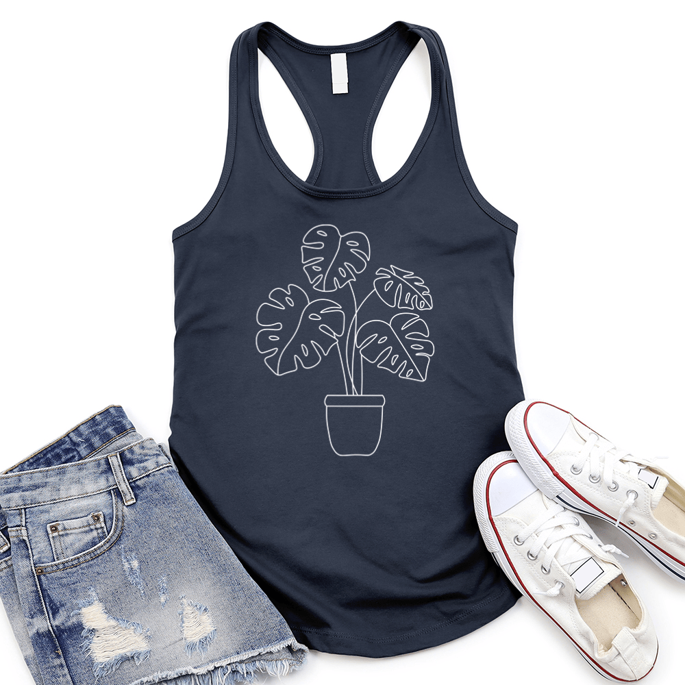 Potted Monstera Women's Racerback Tank Top