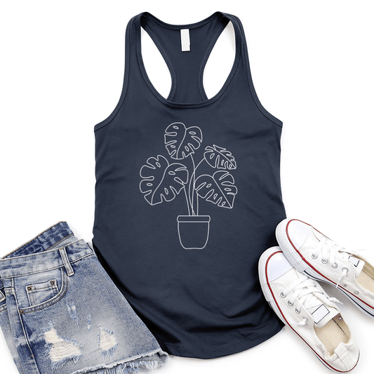 Potted Monstera Women's Racerback Tank Top