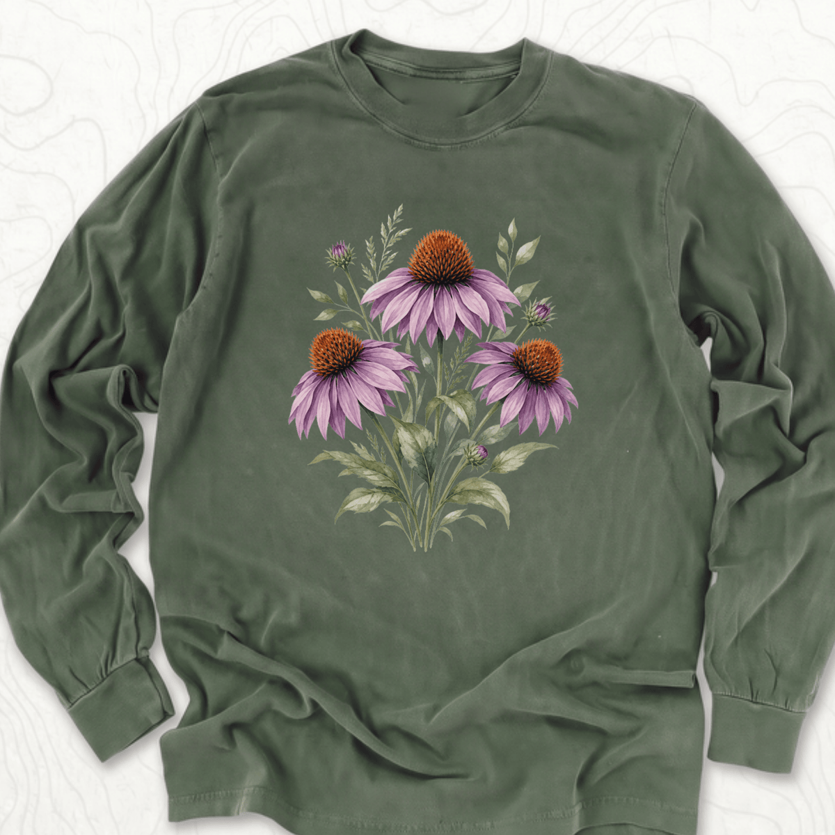 Purple Coneflower LS T-shirt