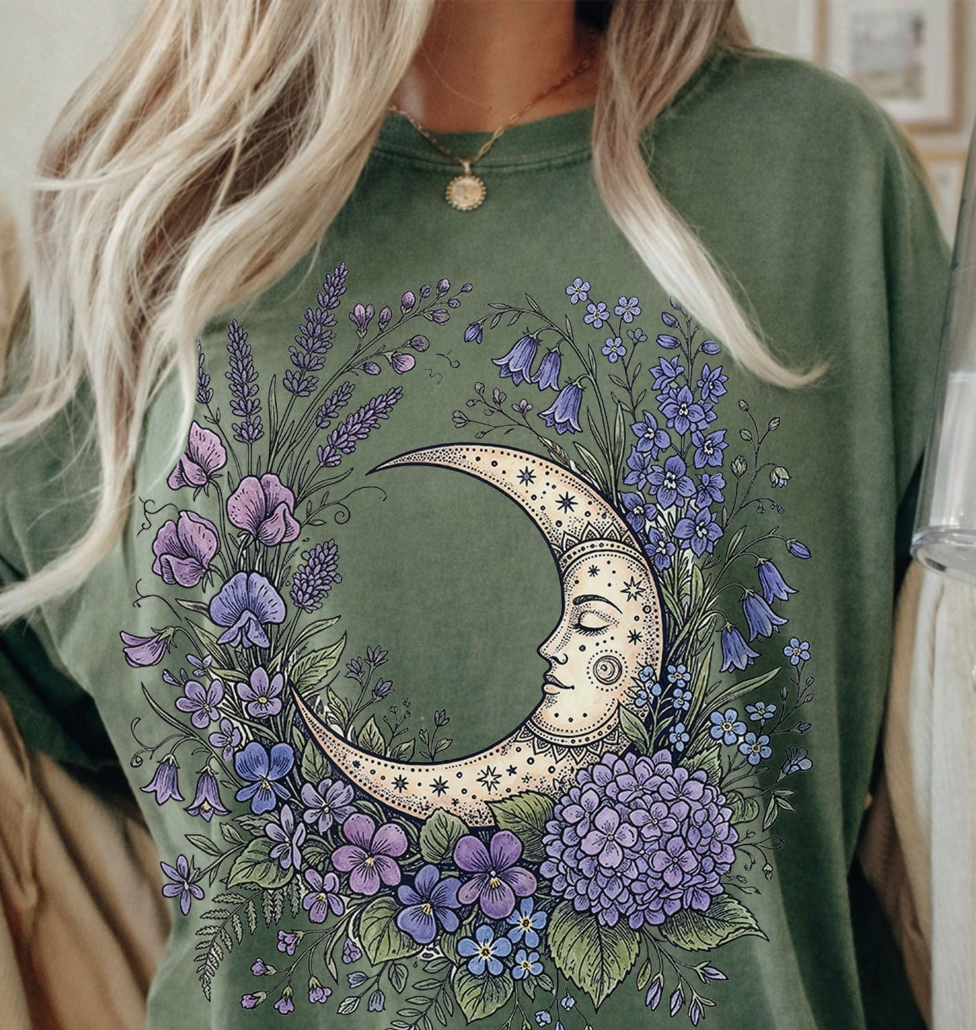 Purple Moon Floral T-Shirt