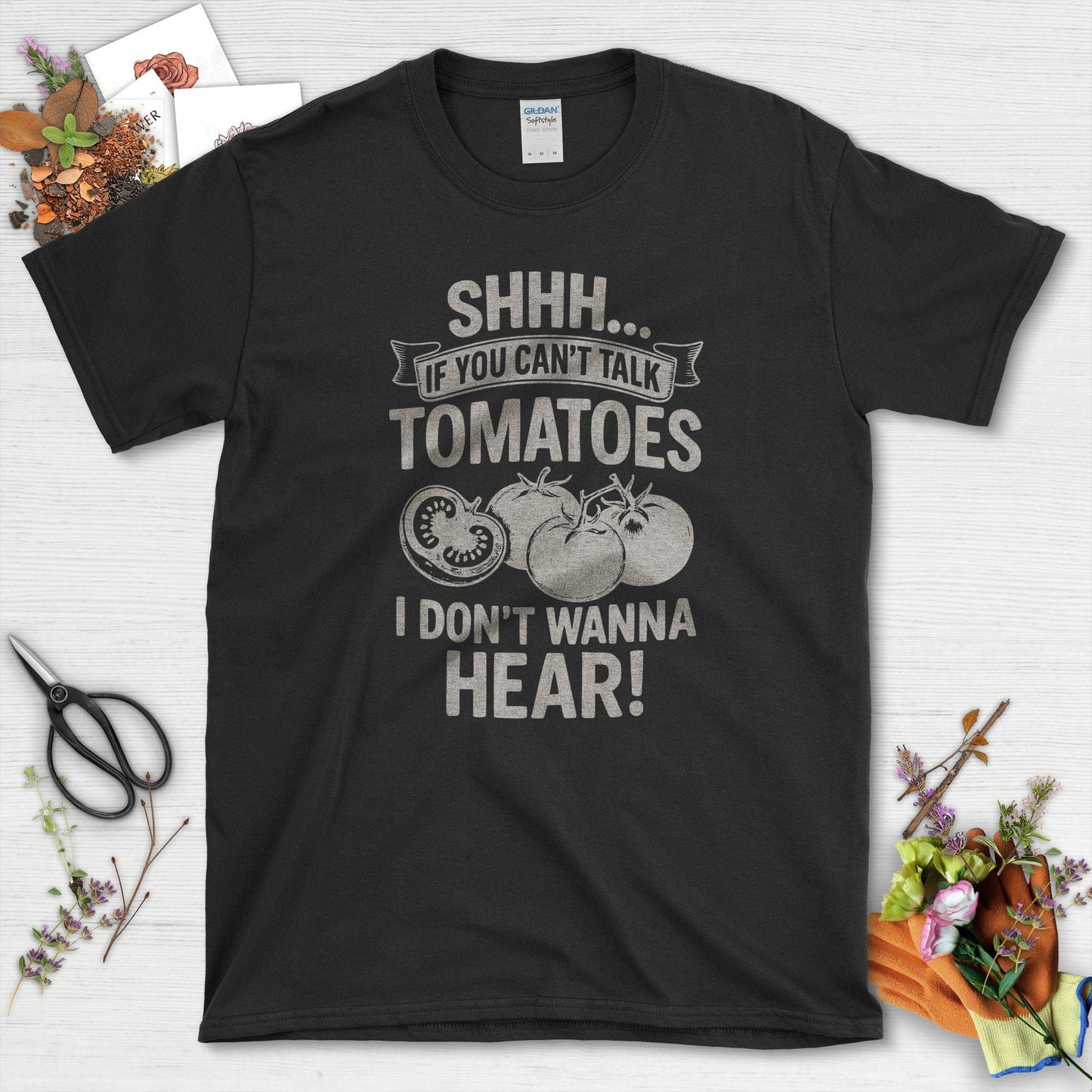 Quiet Tomatoes Humor T-Shirt