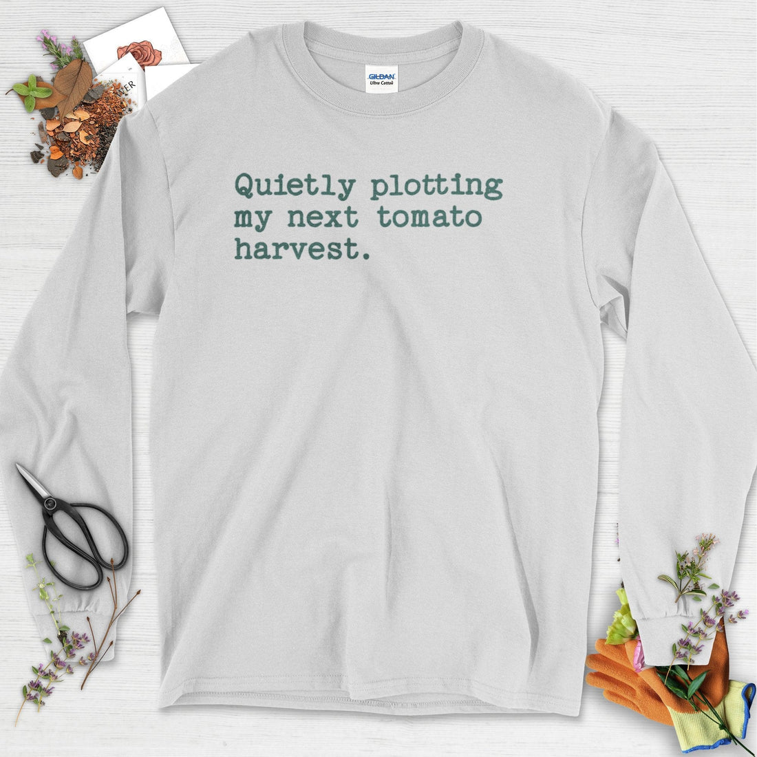 Quietly Plotting Tomato Harvest Long Sleeve