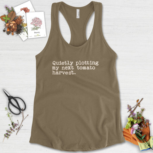 Quietly Plotting Tomato Harvest Racerback
