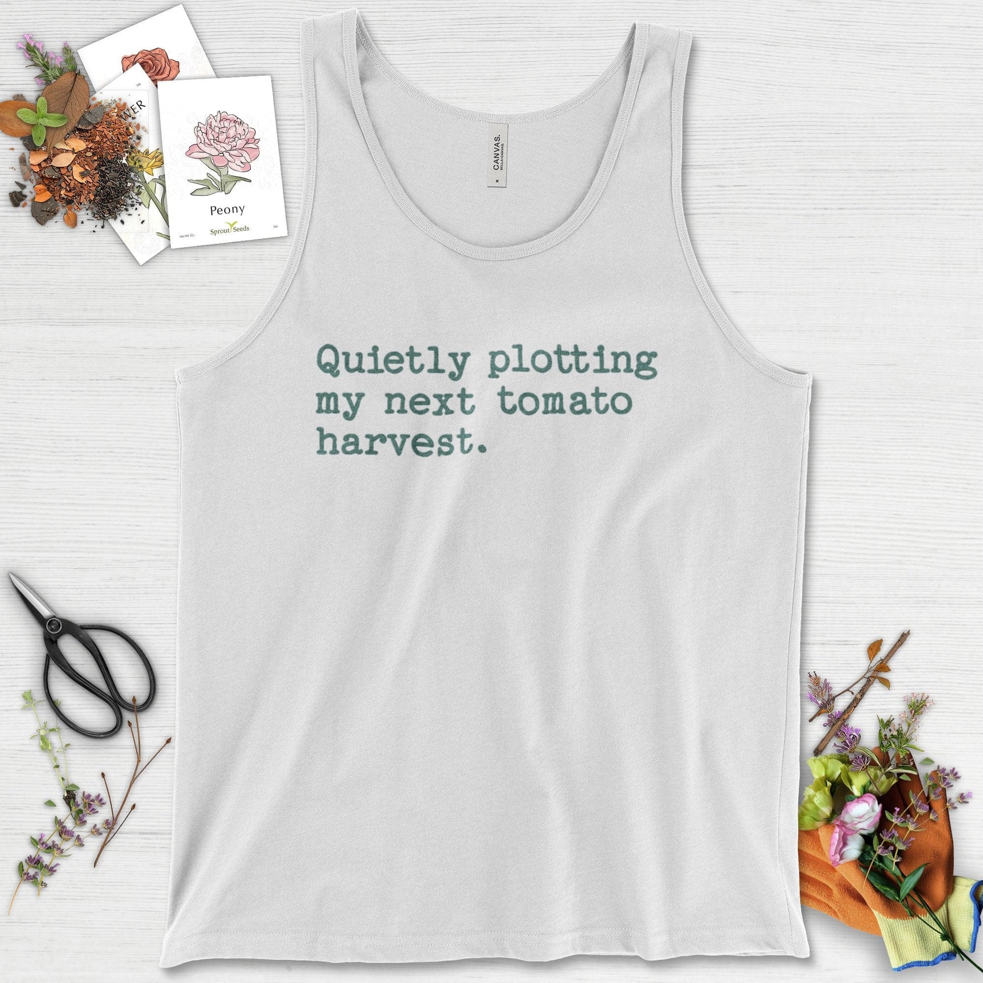 Quietly Plotting Tomato Harvest Tank Top