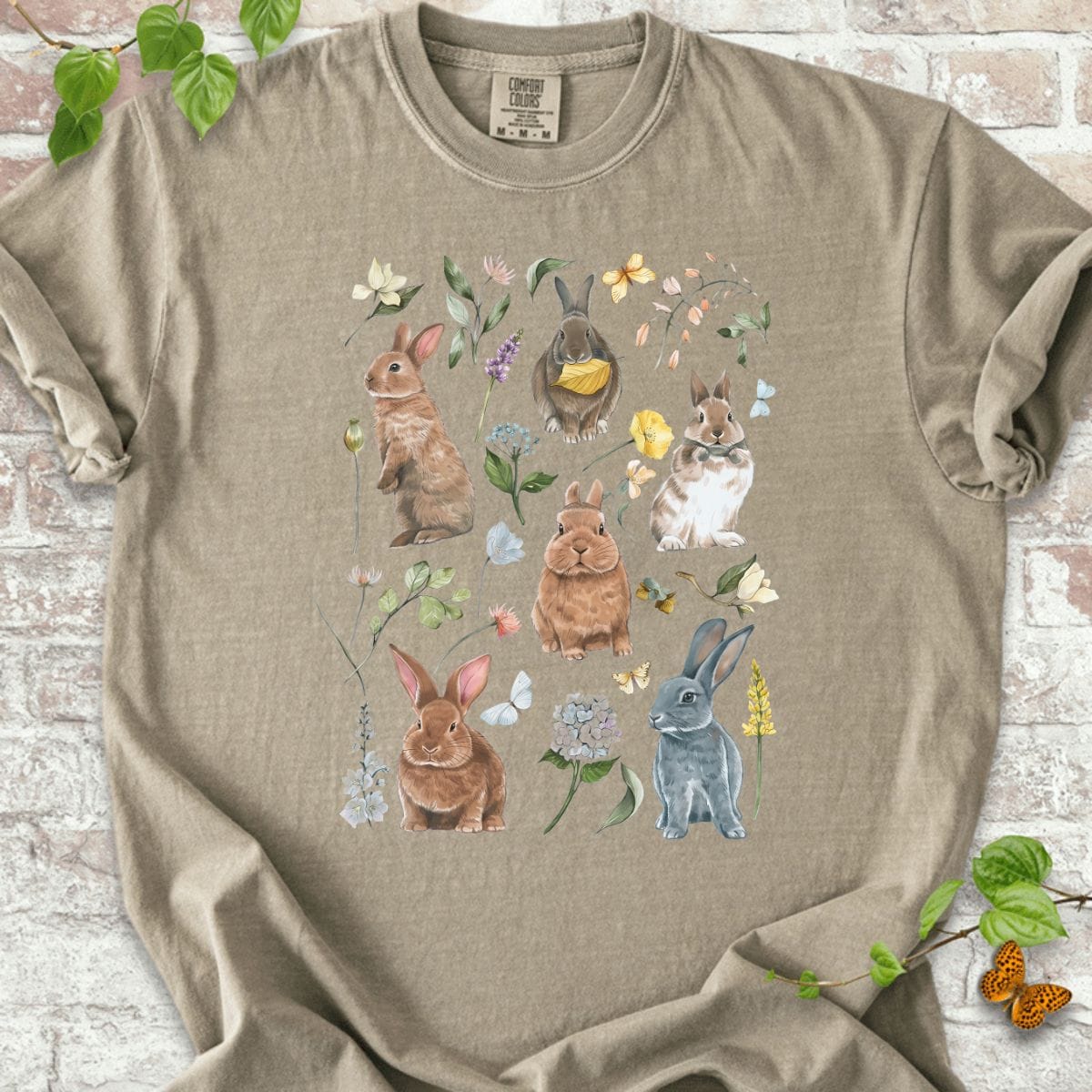 Rabbit and Flowers T-Shirt