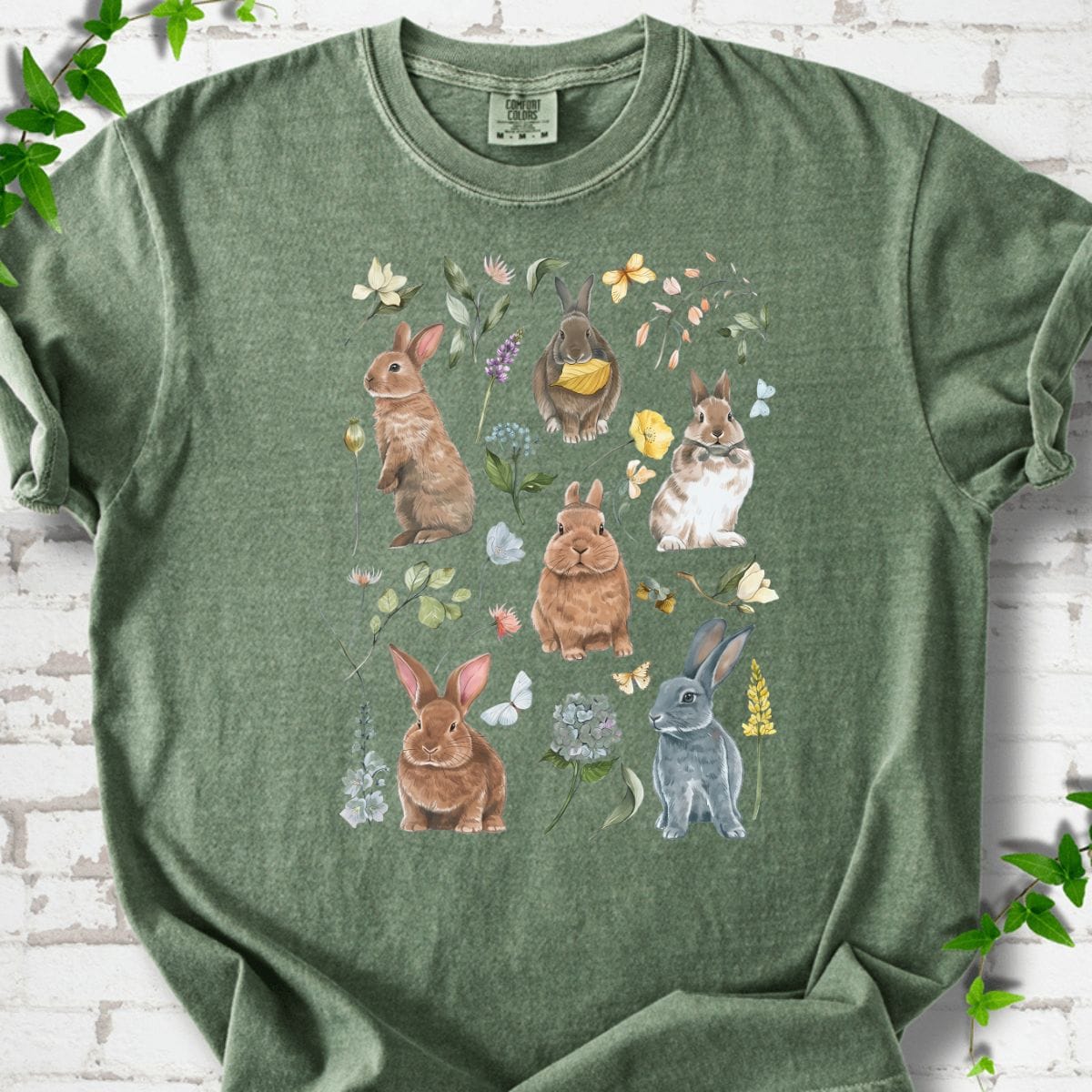 Rabbit and Flowers T-Shirt