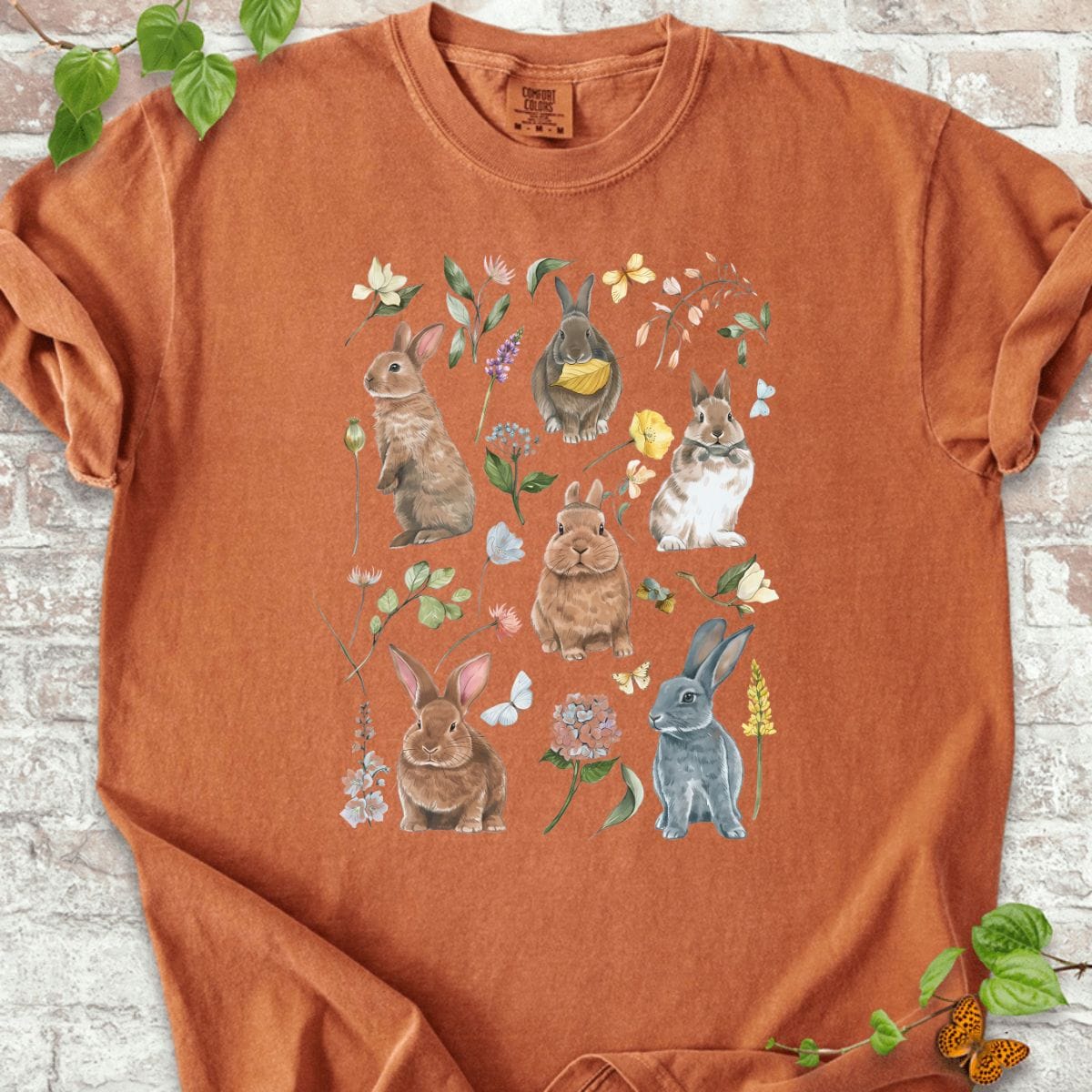 Rabbit and Flowers T-Shirt