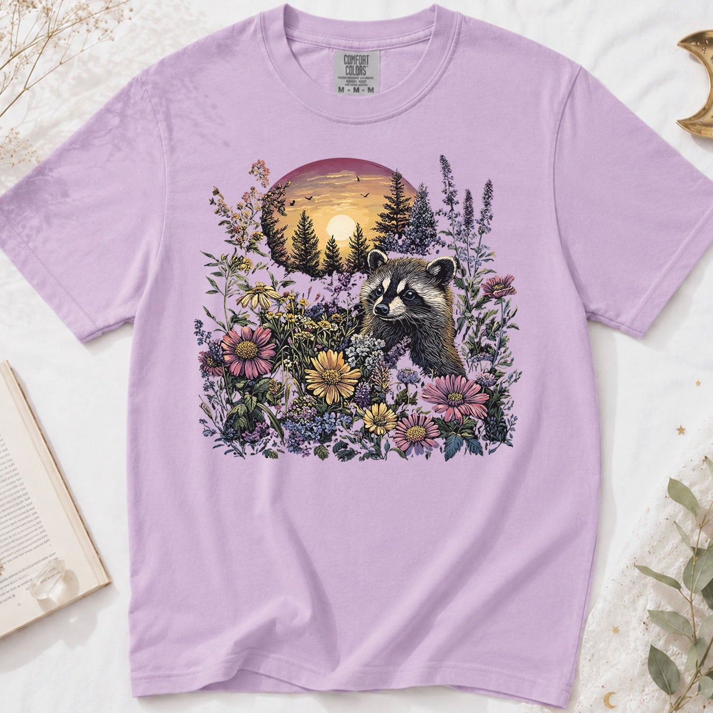 Raccoon Wildflower T-Shirt