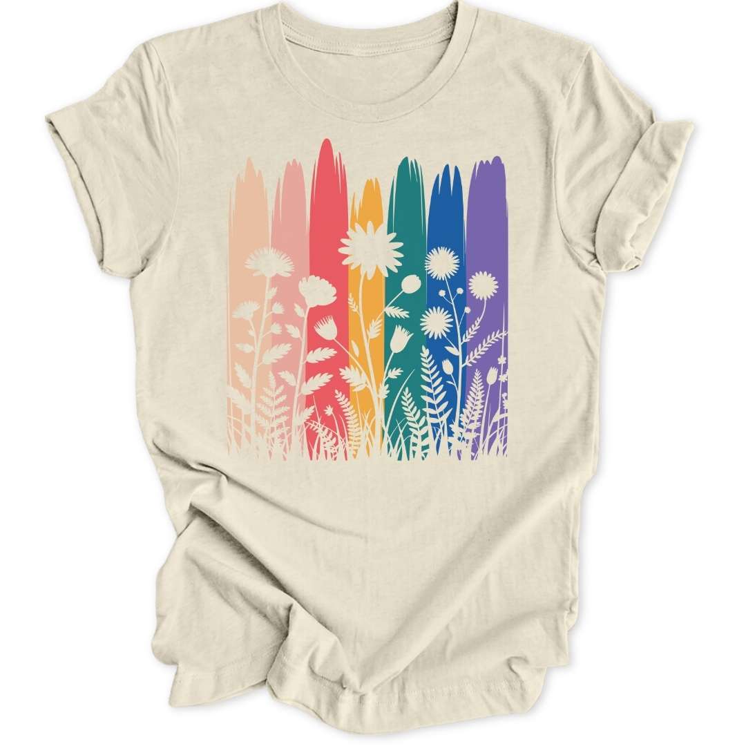 Rainbow Flowers Unisex T-Shirt
