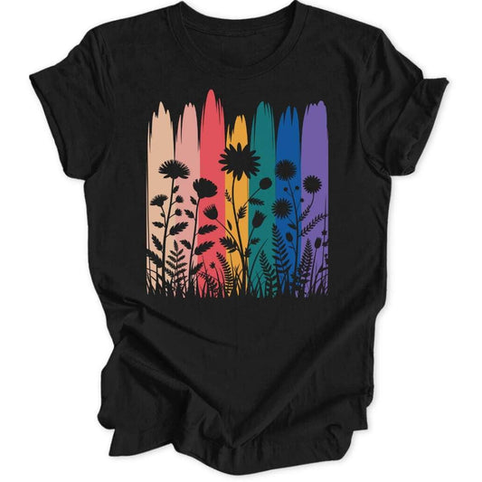 Rainbow Flowers Unisex T-Shirt