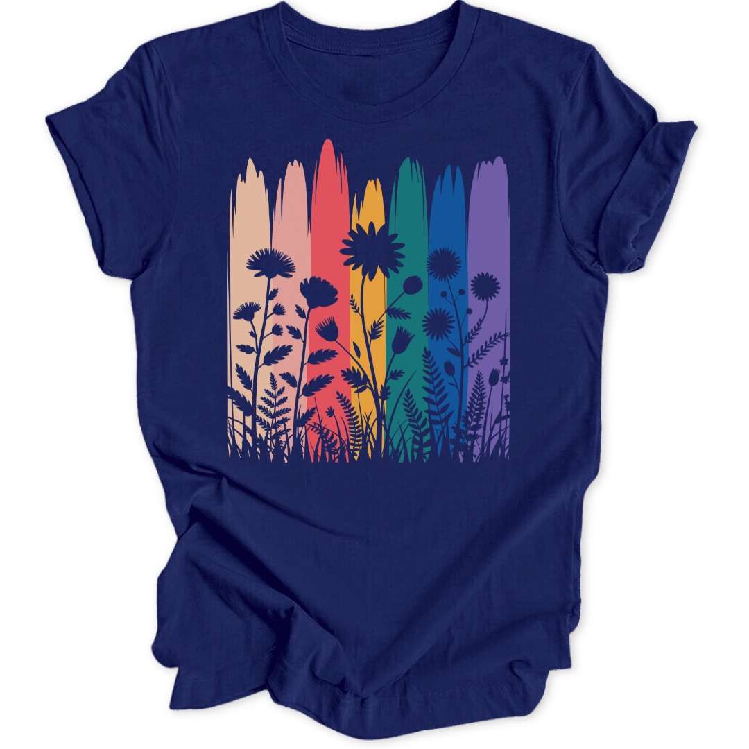 Rainbow Flowers Unisex T-Shirt
