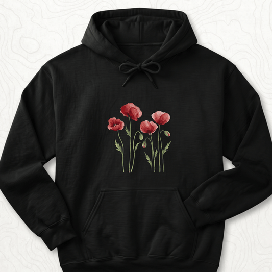 Red Poppies Hoodie