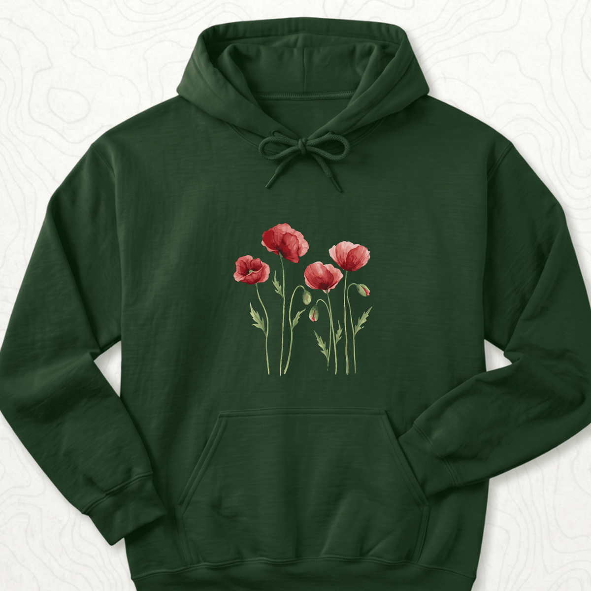 Red Poppies Hoodie
