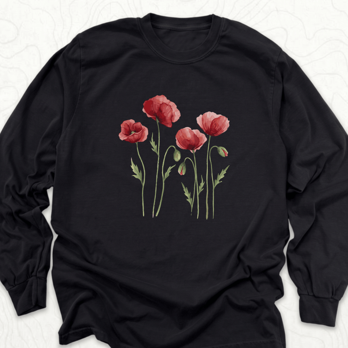 Red Poppies LS T-shirt