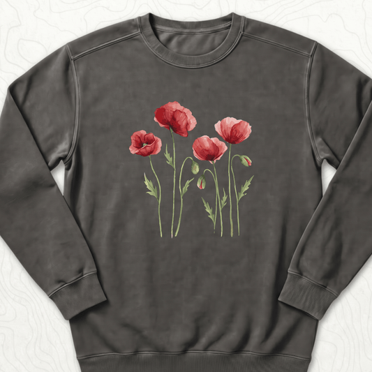 Red Poppies Sweatshirt