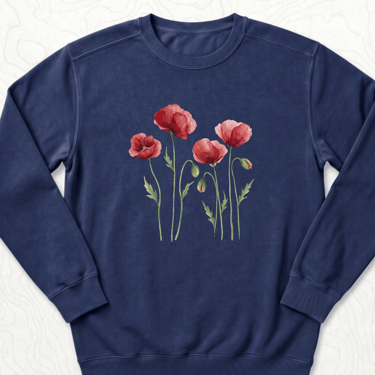 Red Poppies Sweatshirt