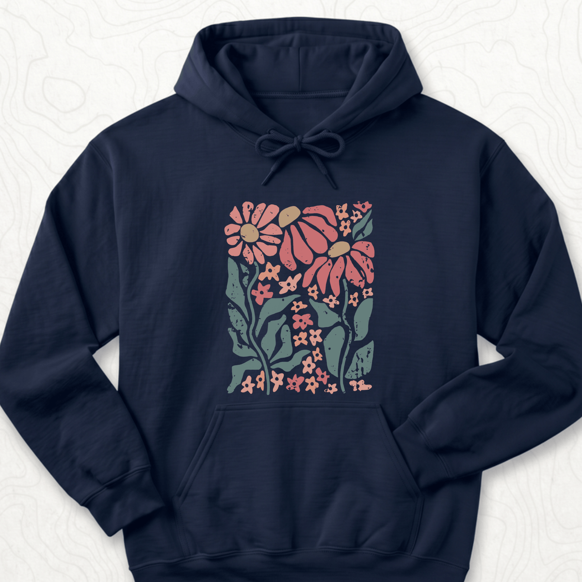Retro Floral Hoodie