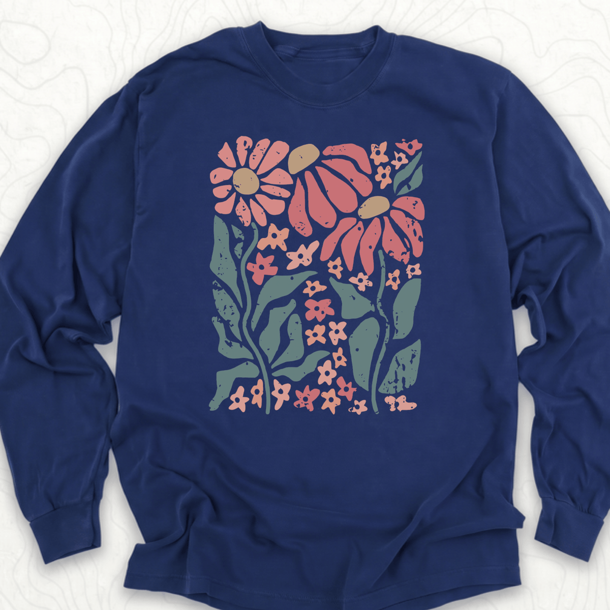 Retro Floral LS T-shirt