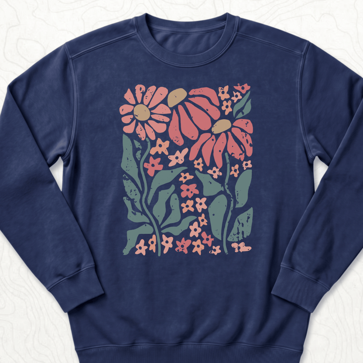 Retro Floral Sweatshirt