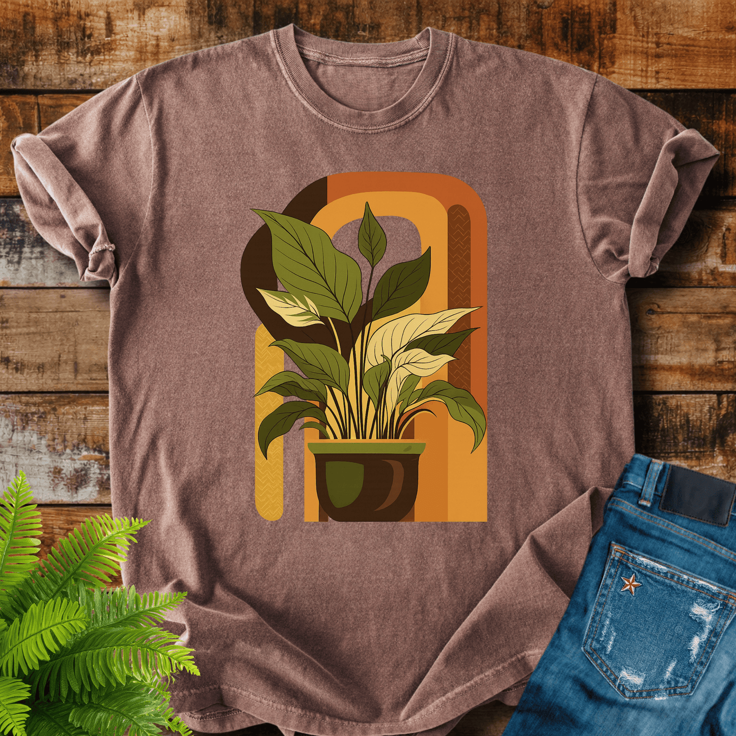 Retro Potted Plant T-shirt