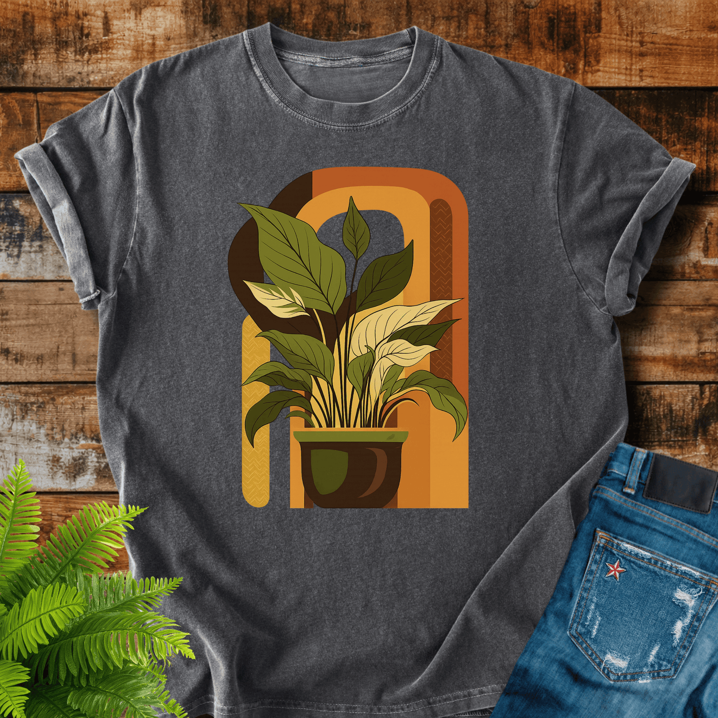 Retro Potted Plant T-shirt