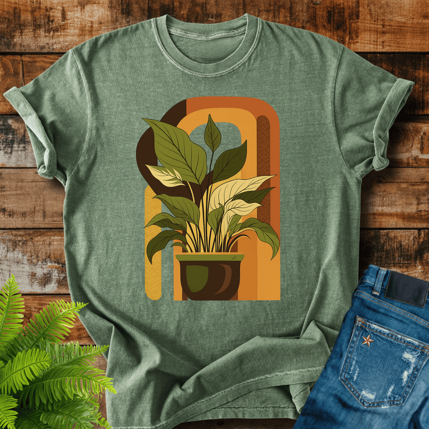 Retro Potted Plant T-shirt