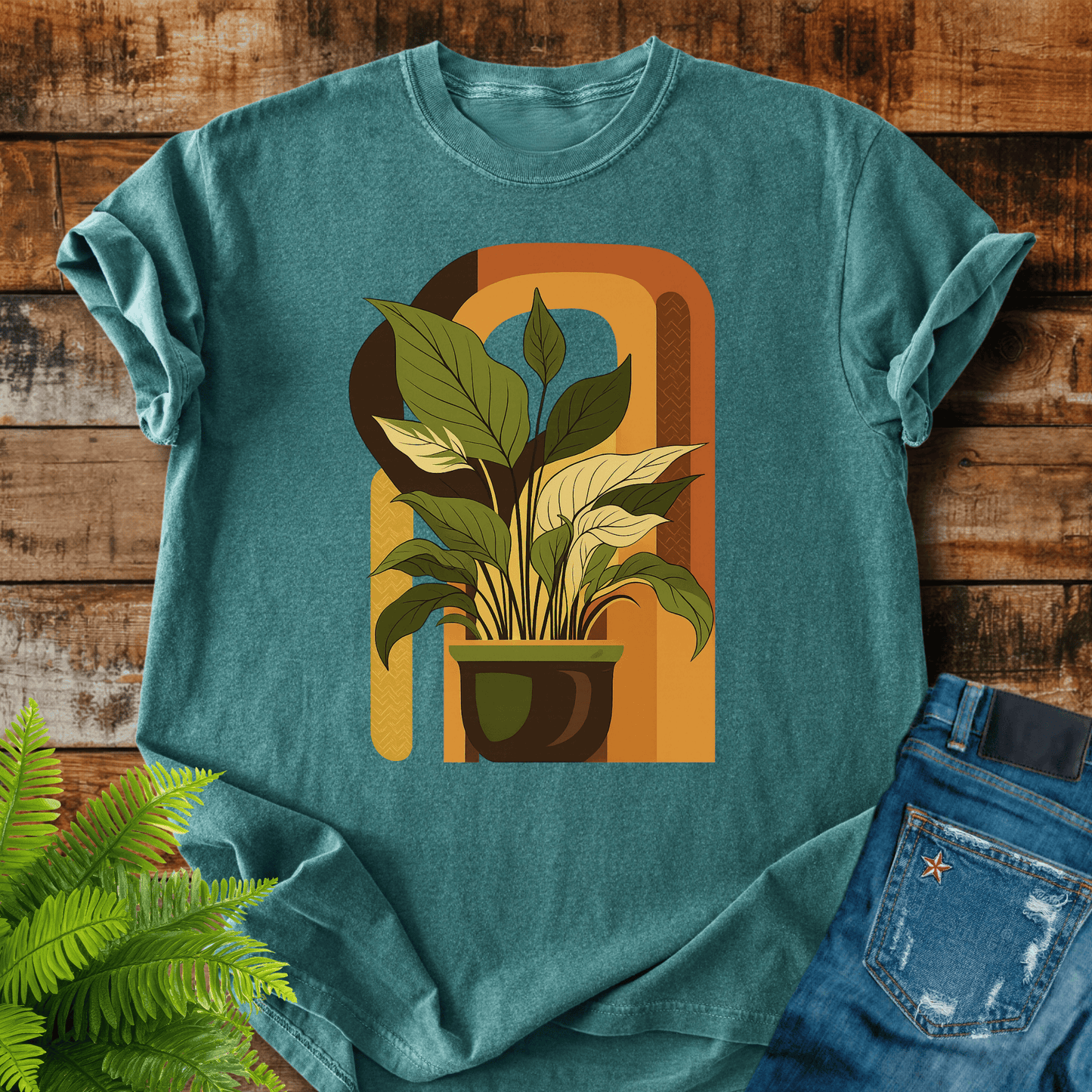 Retro Potted Plant T-shirt