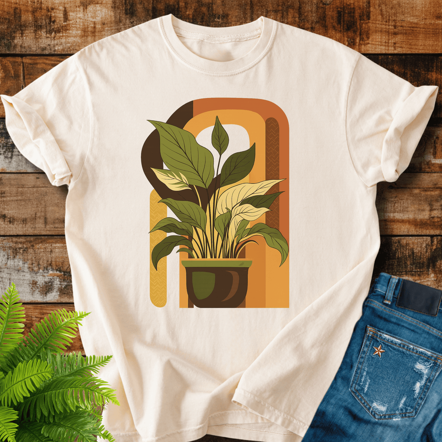 Retro Potted Plant T-shirt