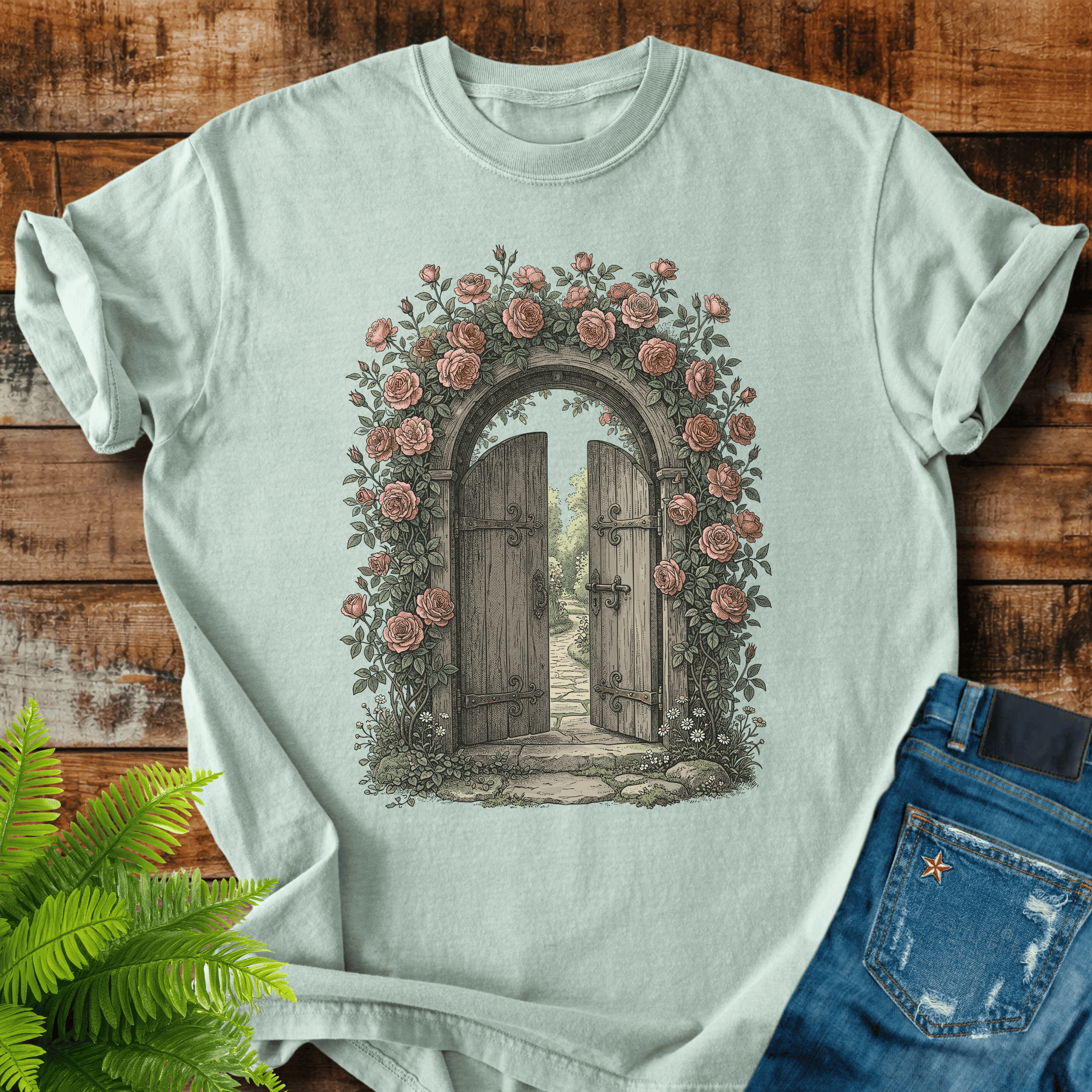 Rose Garden Door T-shirt
