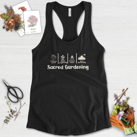 Sacred Gardening Plant Water Grow Racerback