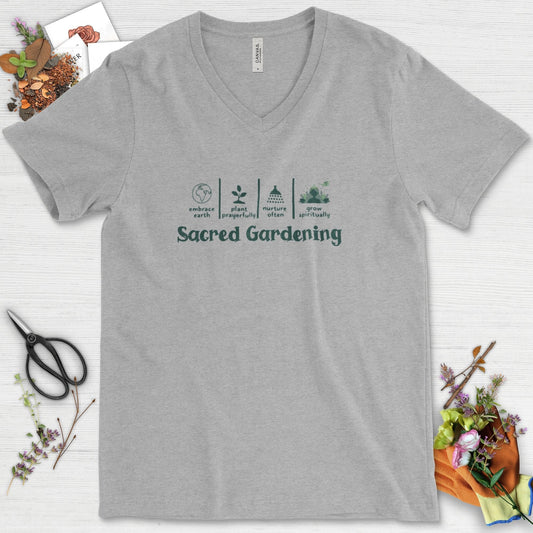 Sacred Gardening Plant Water Grow V-Neck