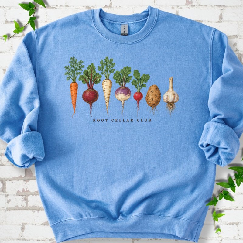 Seven Winter Roots In Gouache Sweatshirt in Carolina Blue – PlotlyGarden