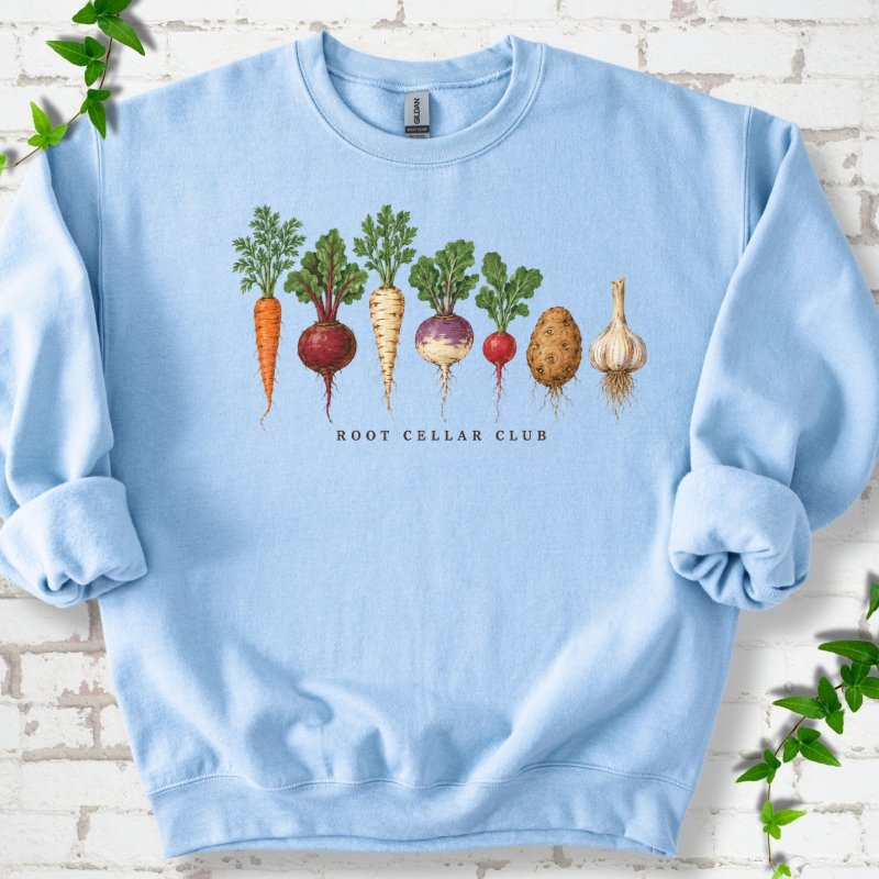 Seven Winter Roots In Gouache Sweatshirt in Light Blue – PlotlyGarden