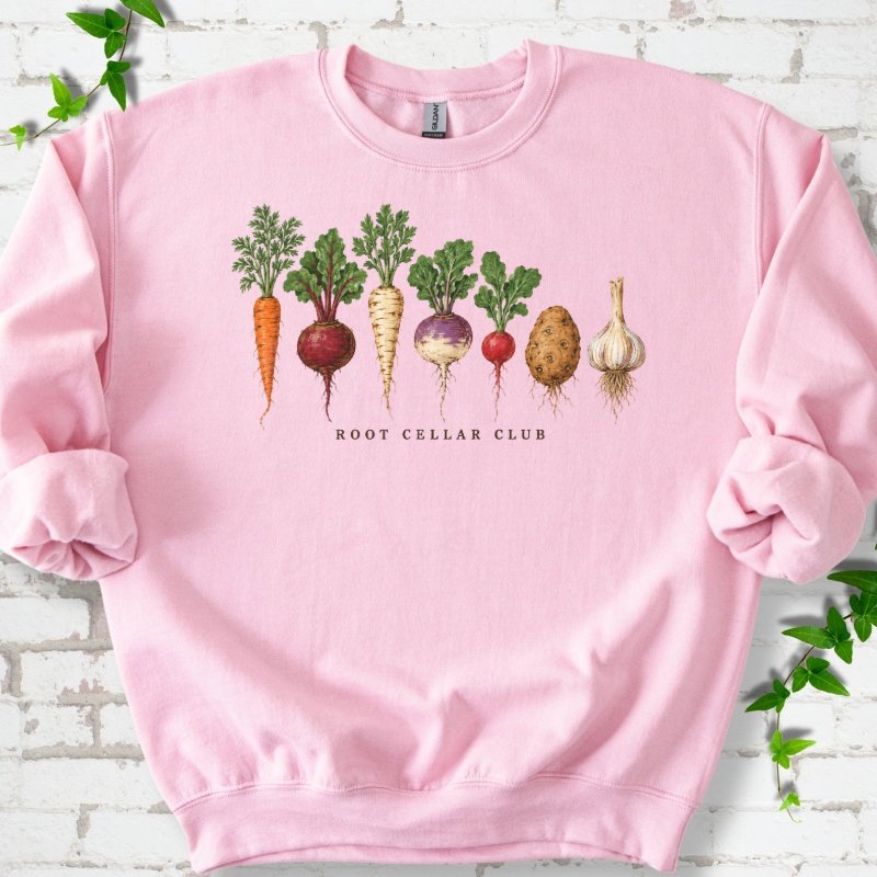 Seven Winter Roots In Gouache Sweatshirt in Light Pink – PlotlyGarden