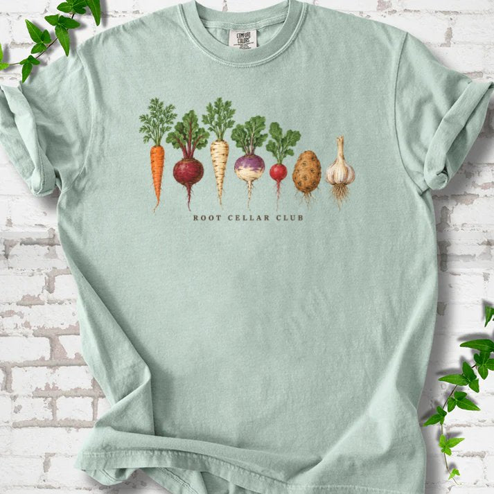 Seven Winter Roots In Gouache T-Shirt in Bay – PlotlyGarden
