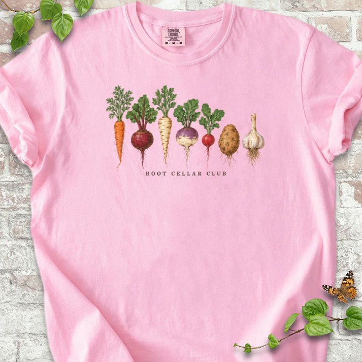 Seven Winter Roots In Gouache T-Shirt in Blossom – PlotlyGarden