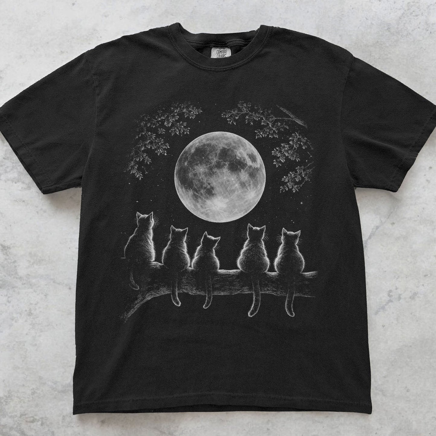 The Moon Watchers Cat T-Shirt