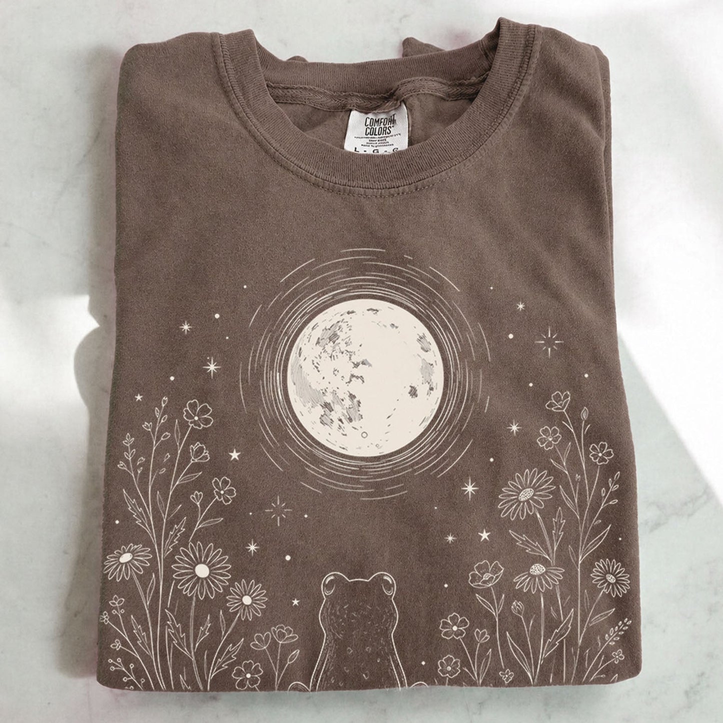 Frog Stargazing Moon T-Shirt