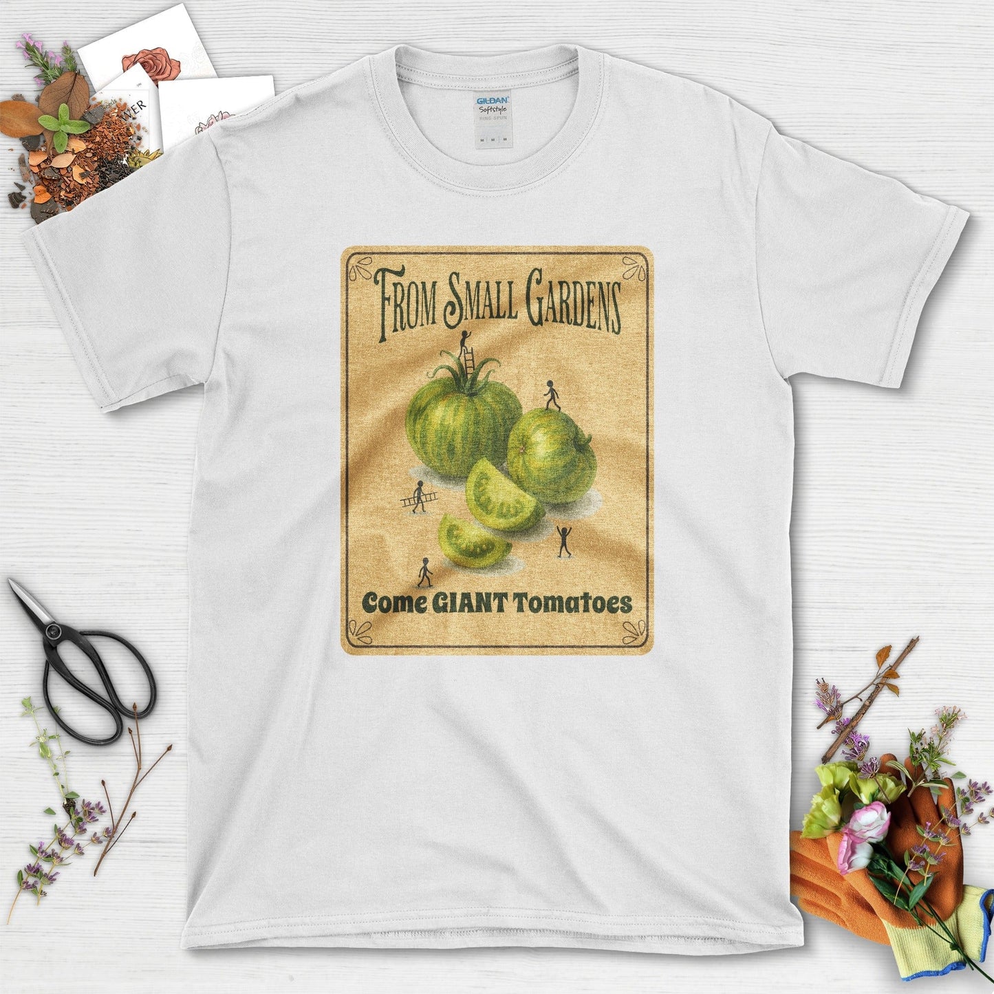 Small Gardens, Giant Tomatoes T-Shirt