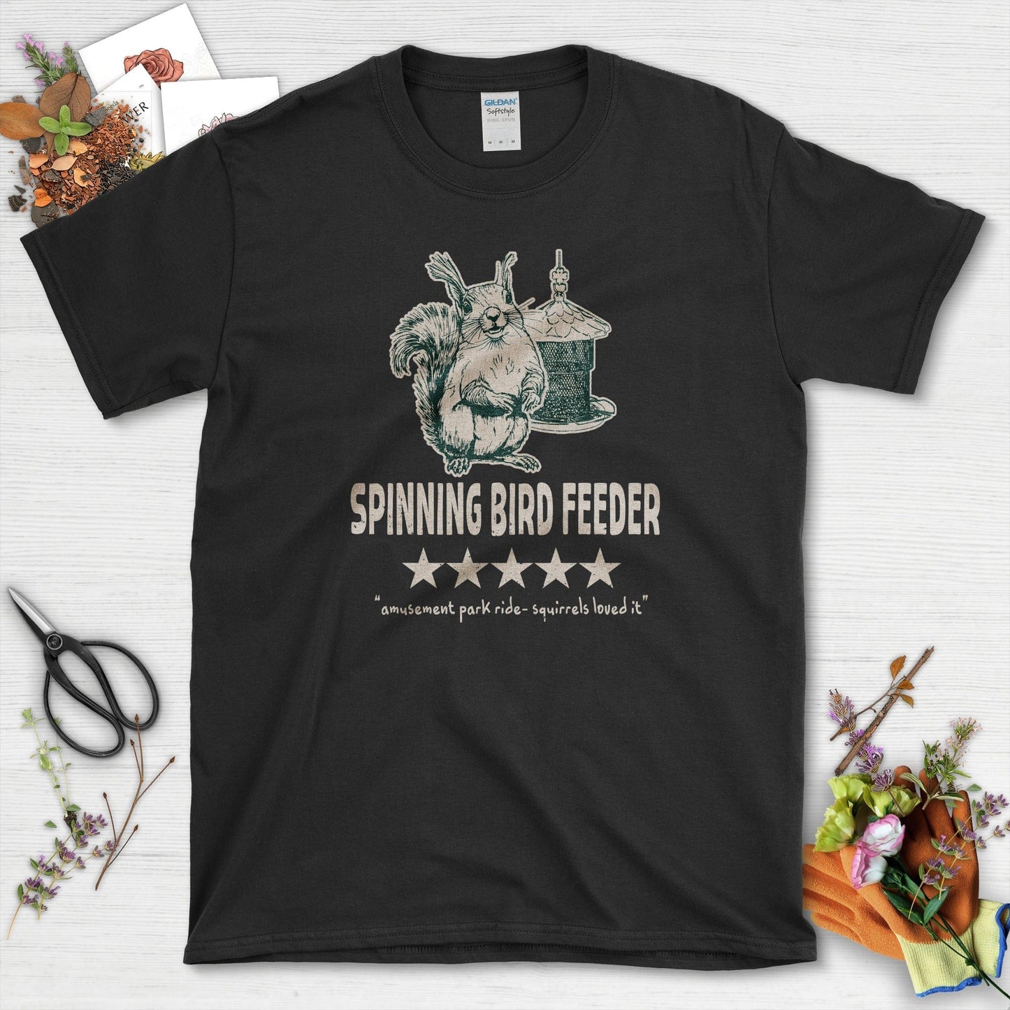 Spinning Bird Feeder Squirrel T-Shirt