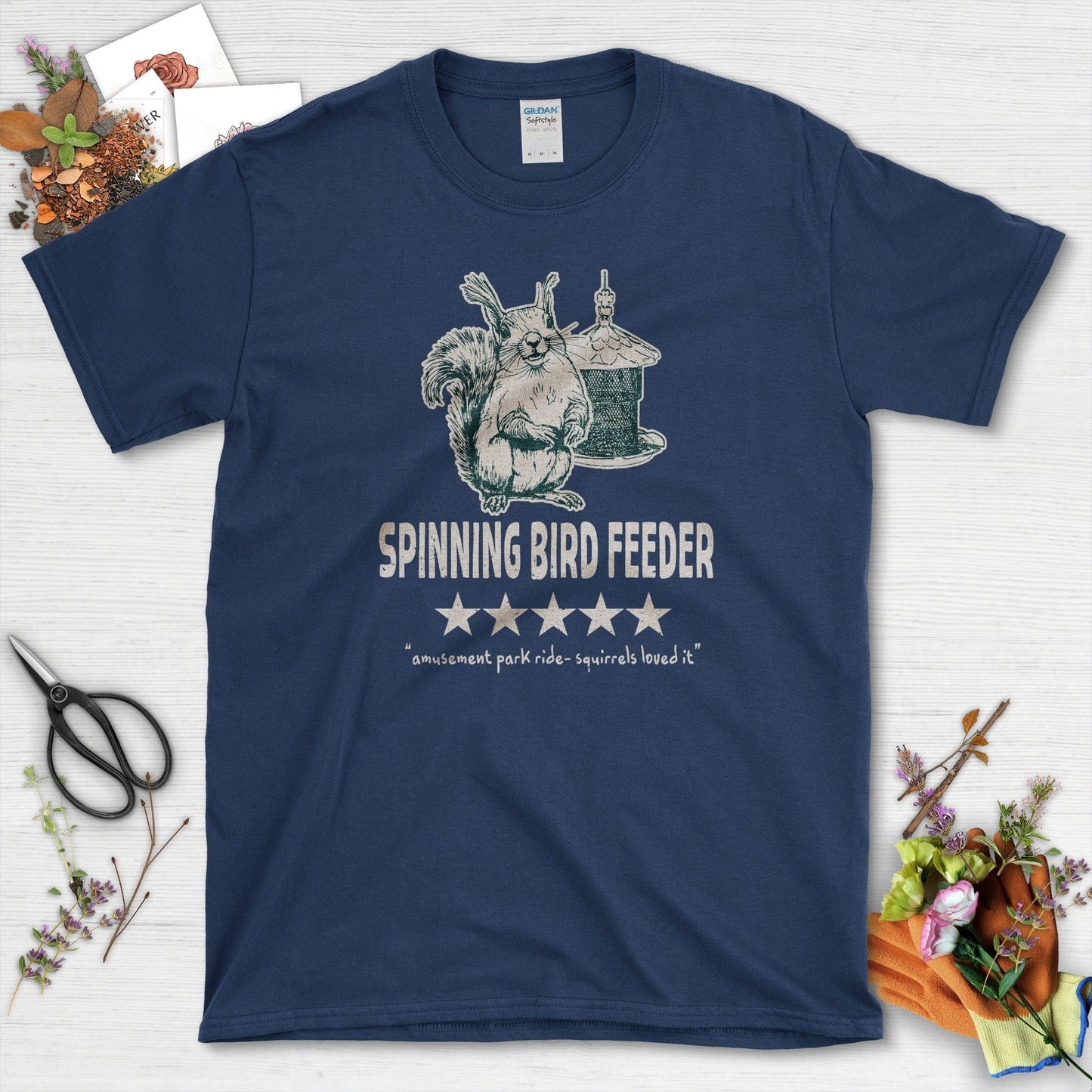 Spinning Bird Feeder Squirrel T-Shirt