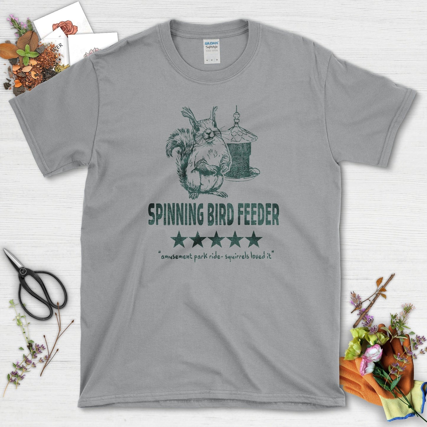 Spinning Bird Feeder Squirrel T-Shirt