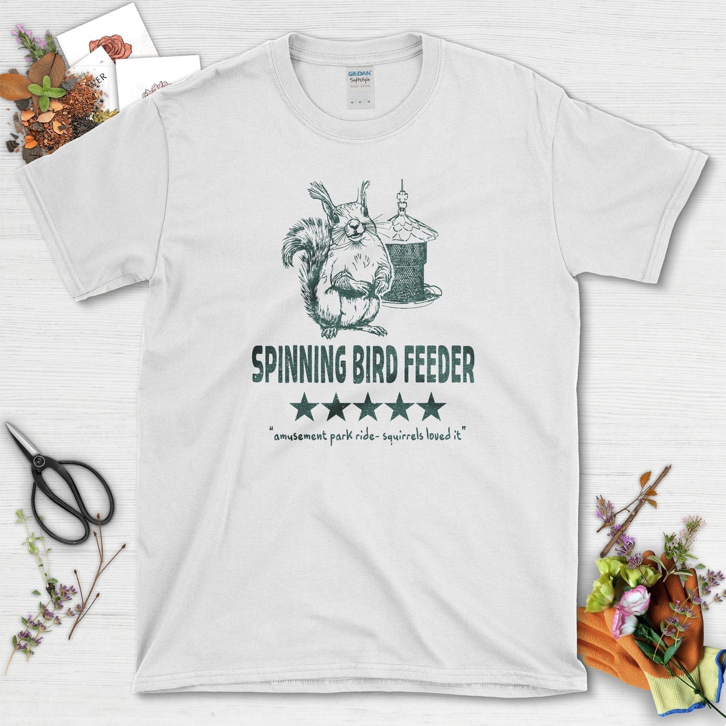 Spinning Bird Feeder Squirrel T-Shirt