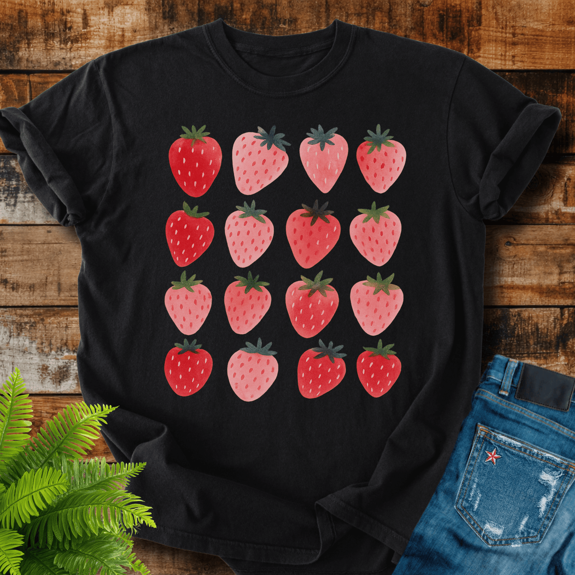 Strawberry Pattern T-shirt