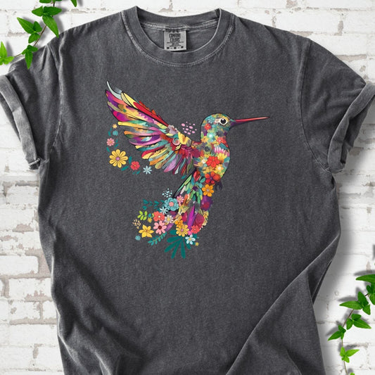 Sunbird Flowers Art T-Shirt