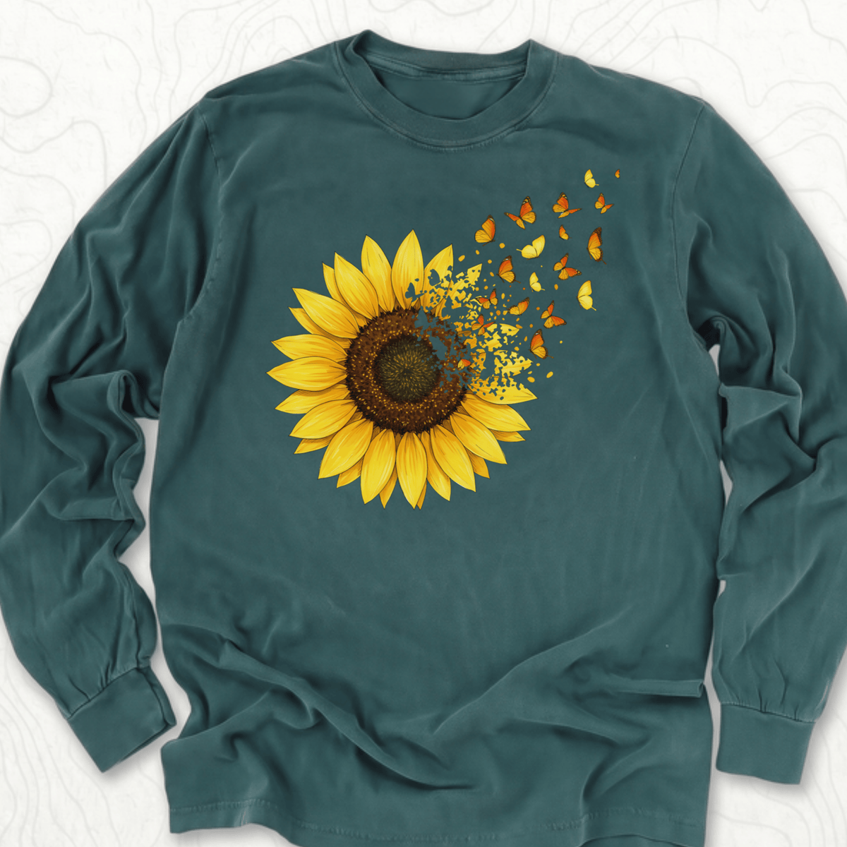 Sunflower Butterflies LS T-shirt
